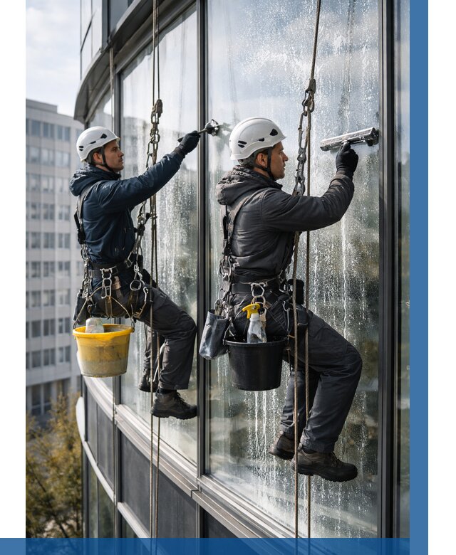 Мойка панорамных окон в Котласе от 363 р. заказать у ВЫСОТНИК-Ктл