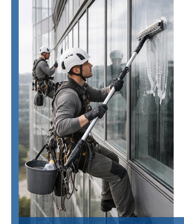 Высотная мойка сплошного остекления с выездом в Котласе