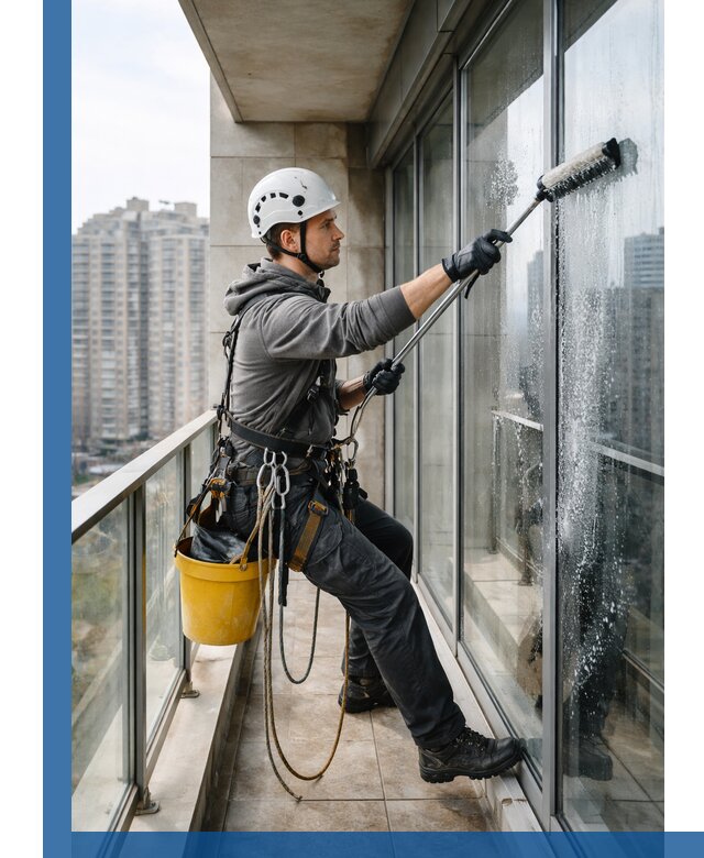 Профессиональная мойка балконного остекления в Котласе