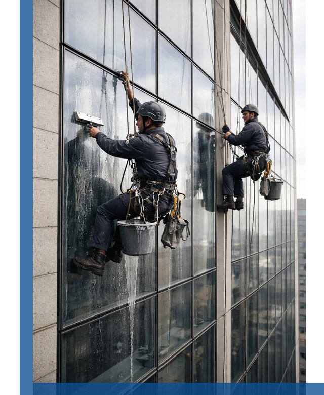 Профессиональная мойка стеклянных фасадов зданий в Котласе