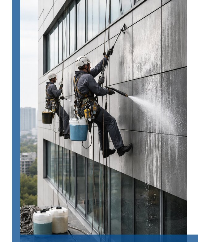 Профессиональная мойка вентилируемых фасадов в Котласе