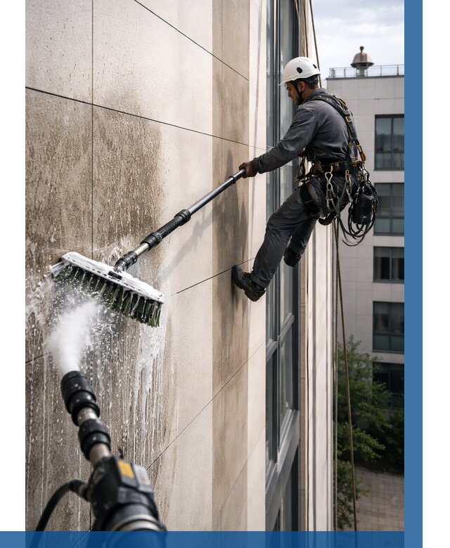 Мойка фасада из керамогранита в Котласе от 311 р. | ВЫСОТНИК-Ктл