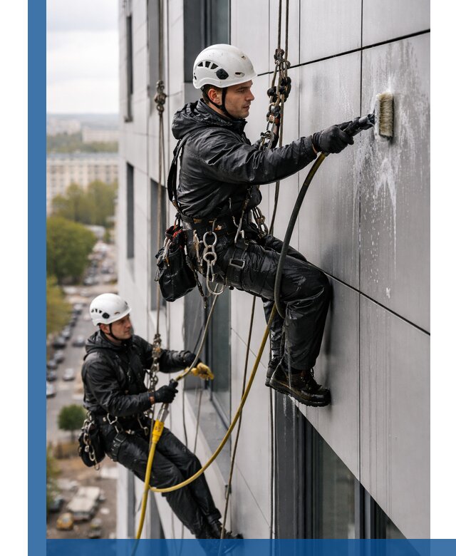 Профессиональная мойка фасада из композита в Котласе