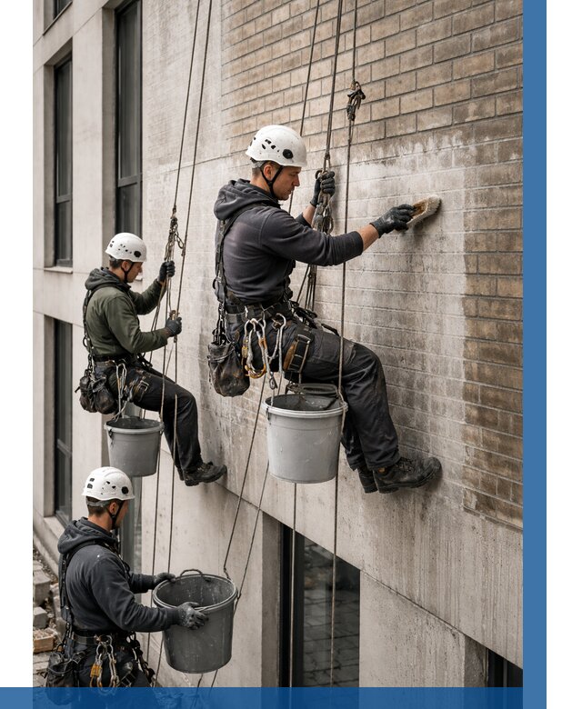 Удаление высолов с фасада в Котласе от 259 р. | ВЫСОТНИК-Ктл