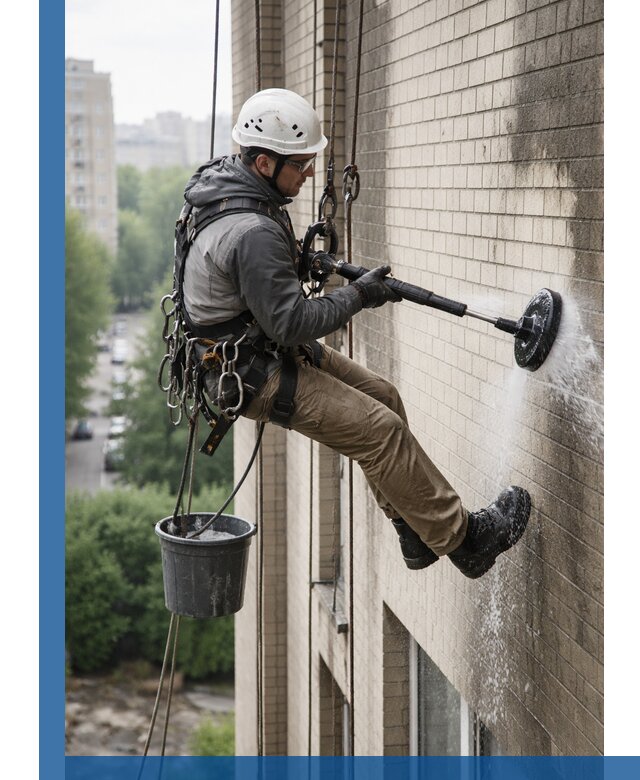 Очистка фасада от копоти в Котласе профессионально и безопасно