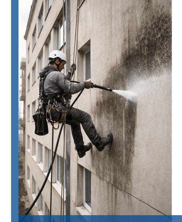 Профессиональная очистка фасадов от плесени в Котласе