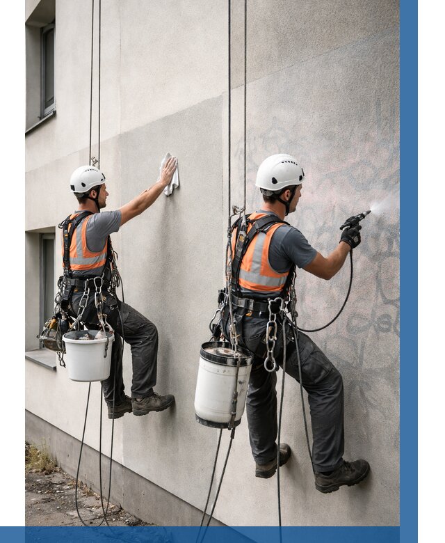 Антиграффити покрытие фасада в Котласе от 622 р. | ВЫСОТНИК-Ктл