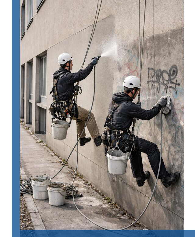 Антиграффити покрытие фасада с защитой от надписей в Котласе