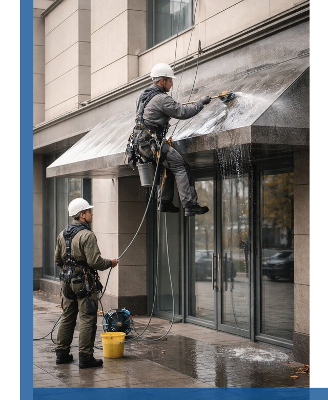 Профессиональная мойка козырьков и навесов в Котласе