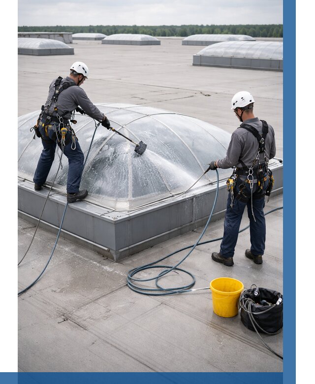 Мойка зенитных фонарей в Котласе, заказать от 4663 р. | ВЫСОТНИК-Ктл