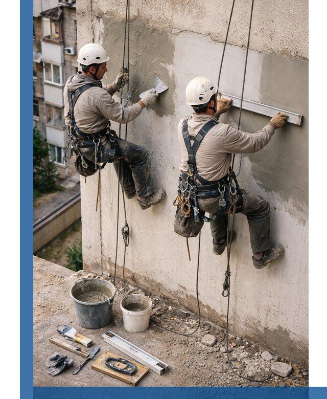 Комплексный ремонт штукатурного фасада с гарантией в Котласе