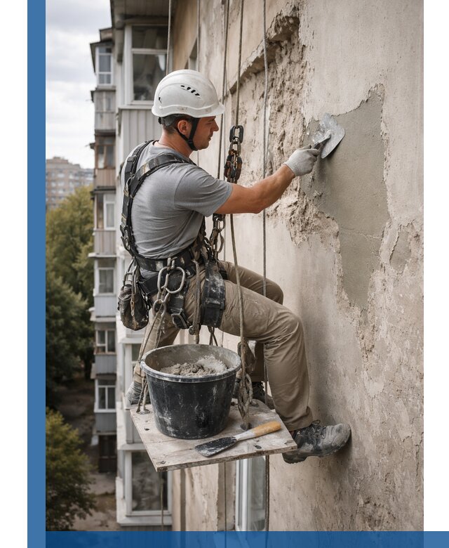 Восстановление фасадной штукатурки в Котласе с гарантией качества