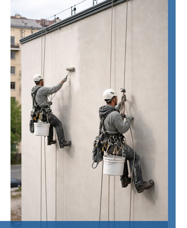 Покраска оштукатуренного фасада в Котласе от 332 р. | ВЫСОТНИК-Ктл