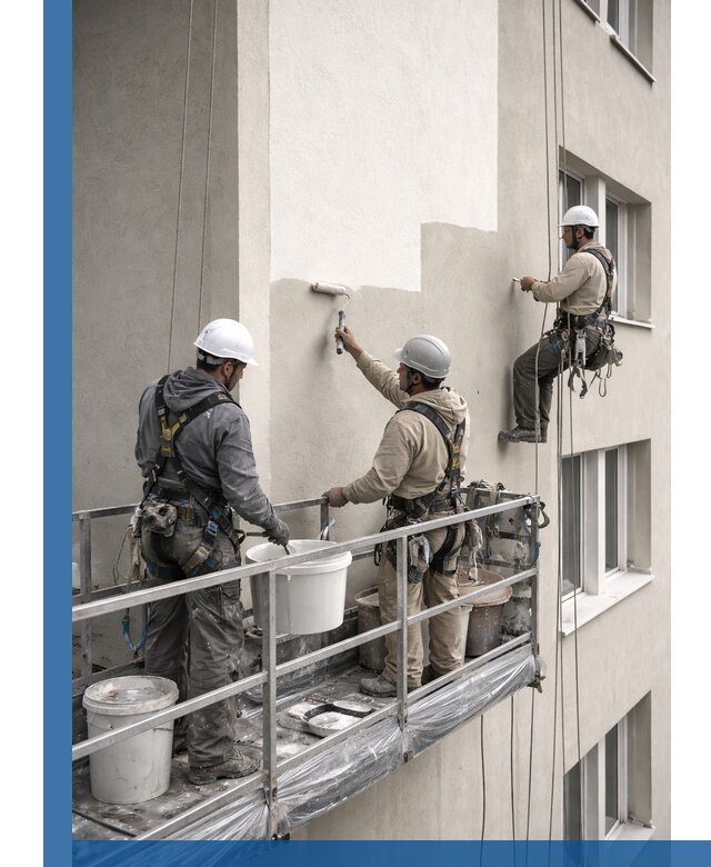 Покраска оштукатуренного фасада в Котласе под ключ с гарантией