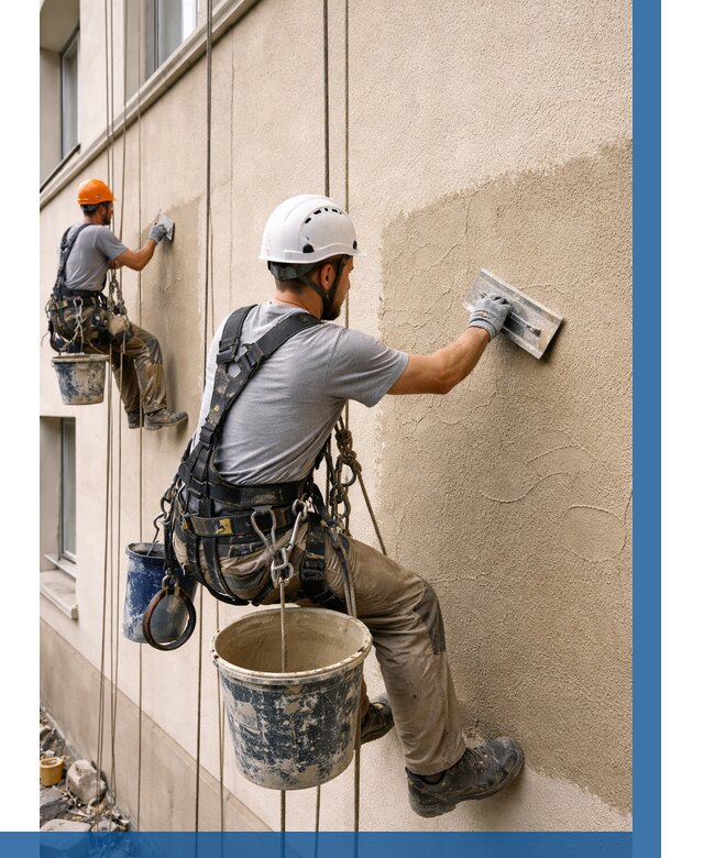 Декоративная штукатурка фасада в Котласе от 1244 р. | ВЫСОТНИК-Ктл