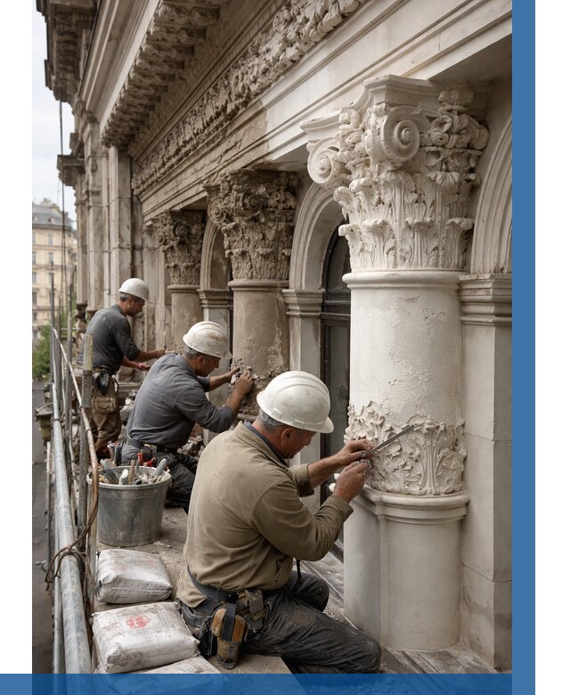 Реставрация фасадной лепнины в Котласе от 2591 р. | ВЫСОТНИК-Ктл