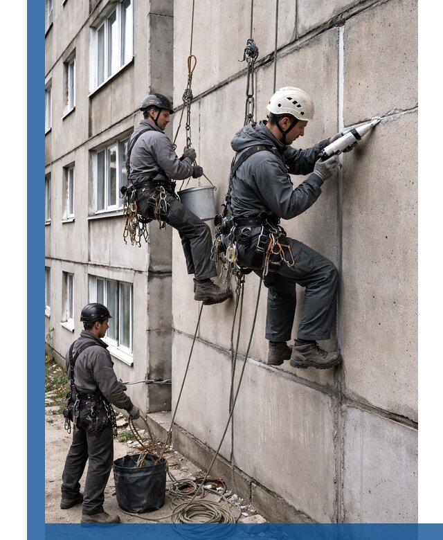 Герметизация межпанельных швов в Котласе с гарантией герметичности