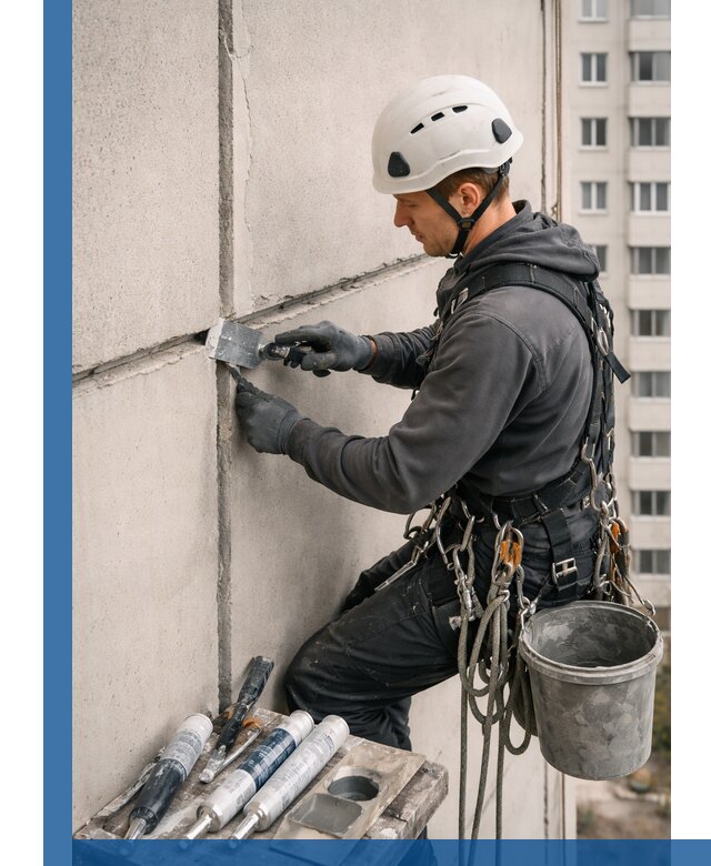 Ремонт межпанельных швов в Котласе герметизация и восстановление