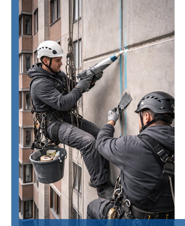 Вторичная герметизация швов фасада и кровли в Котласе