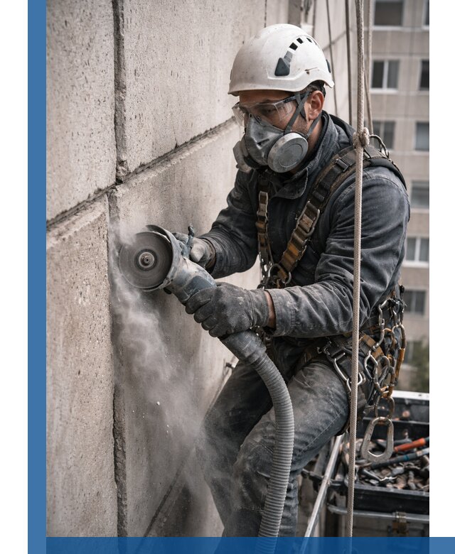 Штробление межпанельных швов в Котласе качественно и быстро