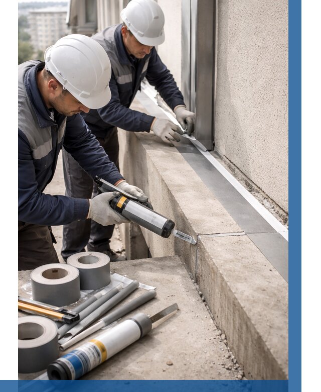 Герметизация примыкания балкона в Котласе от 4663 р. | ВЫСОТНИК-Ктл