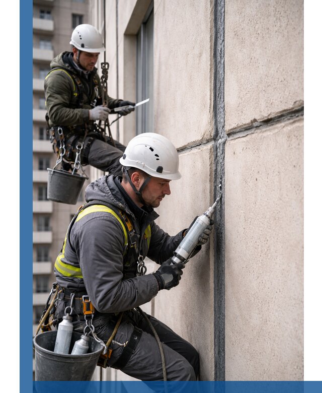 Герметизация деформационных швов фасада в Котласе качественно