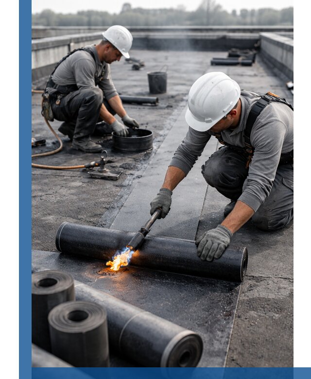 Ремонт рулонной кровли в Котласе герметизация и восстановление