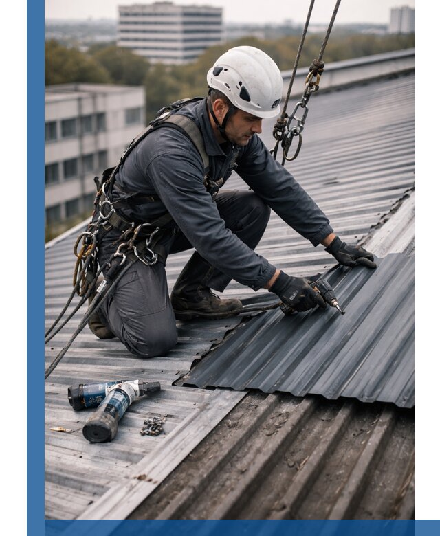 Ремонт профнастила на кровле в Котласе, работы под ключ