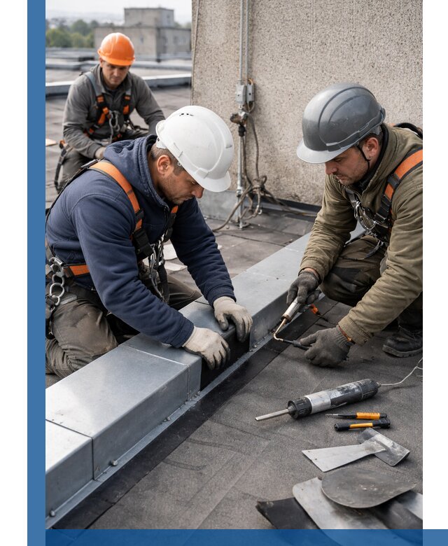 Ремонт кровельных примыканий в Котласе профессионально