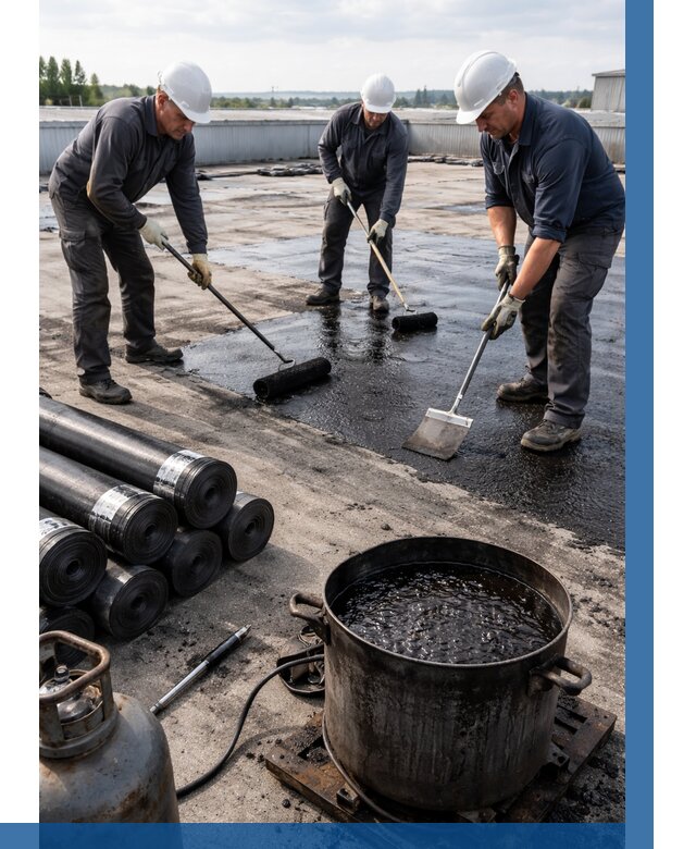 Гидроизоляция кровли мастикой в Котласе от 622 р. | ВЫСОТНИК-Ктл