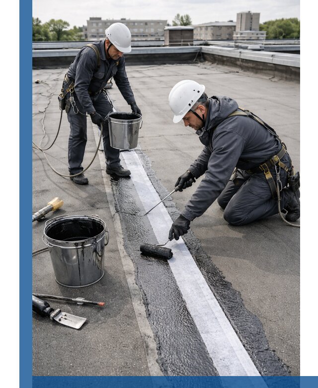 Гидроизоляция кровли мастикой в Котласе надежная защита