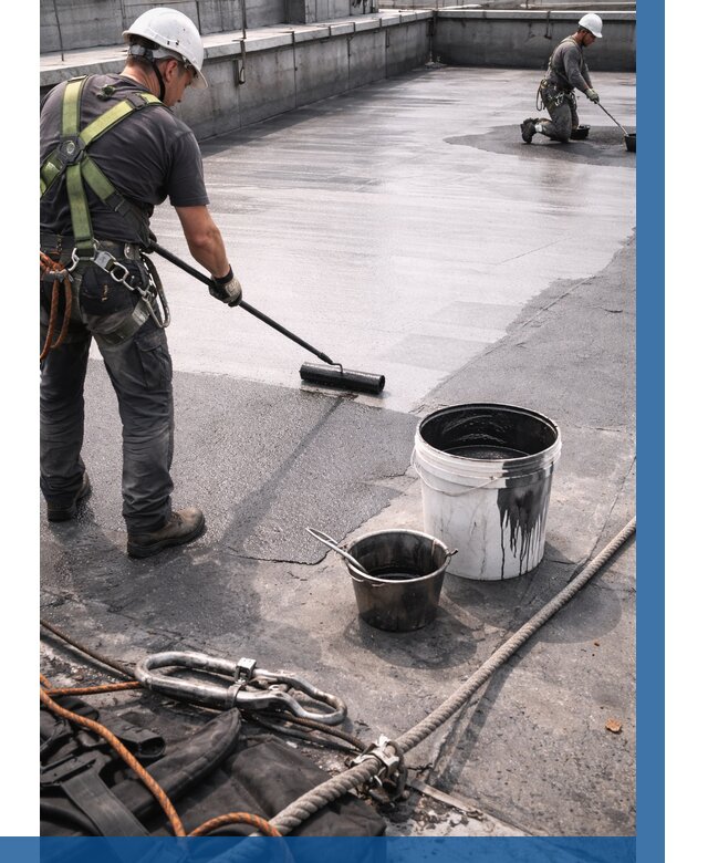 Гидроизоляция кровли жидкой резиной в Котласе от 518 р. | ВЫСОТНИК-Ктл