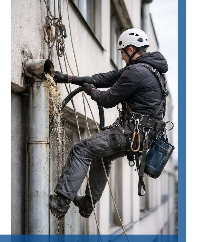 Прочистка водосточных труб в Котласе от 3627 р. | ВЫСОТНИК-Ктл