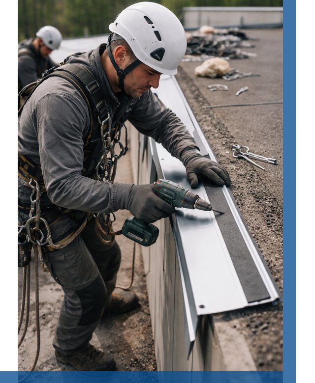 Монтаж капельника на кровле в Котласе от 311 р. | ВЫСОТНИК-Ктл