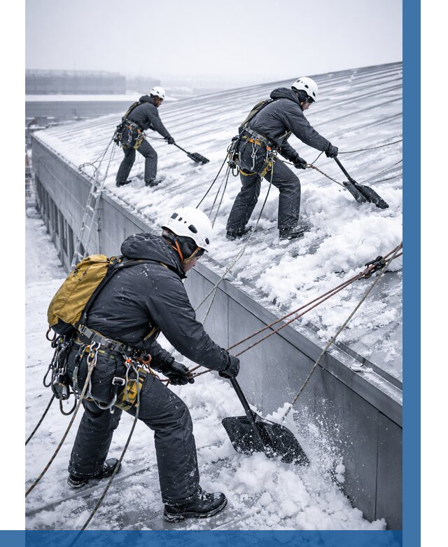 Очистка навесов от снега в Котласе от 4663 р. | ВЫСОТНИК-Ктл