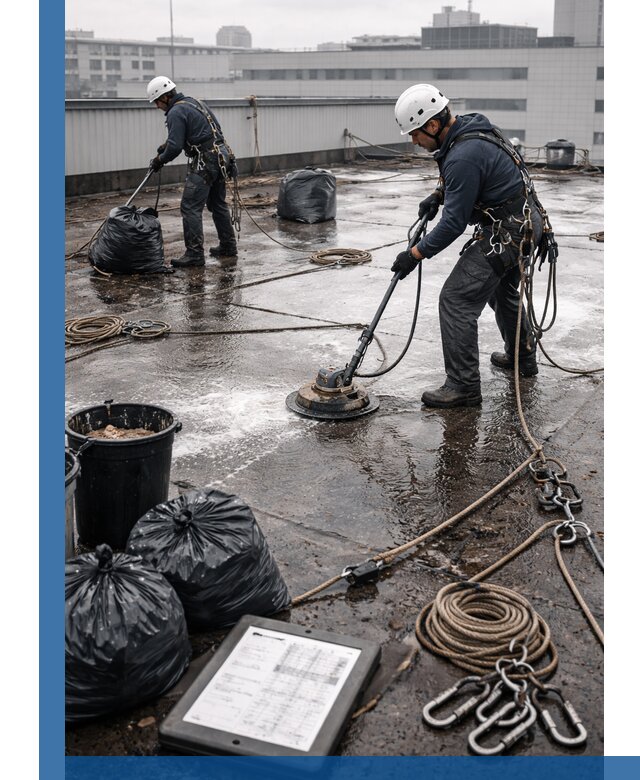 Плановая очистка кровли по графику в Котласе для безопасности