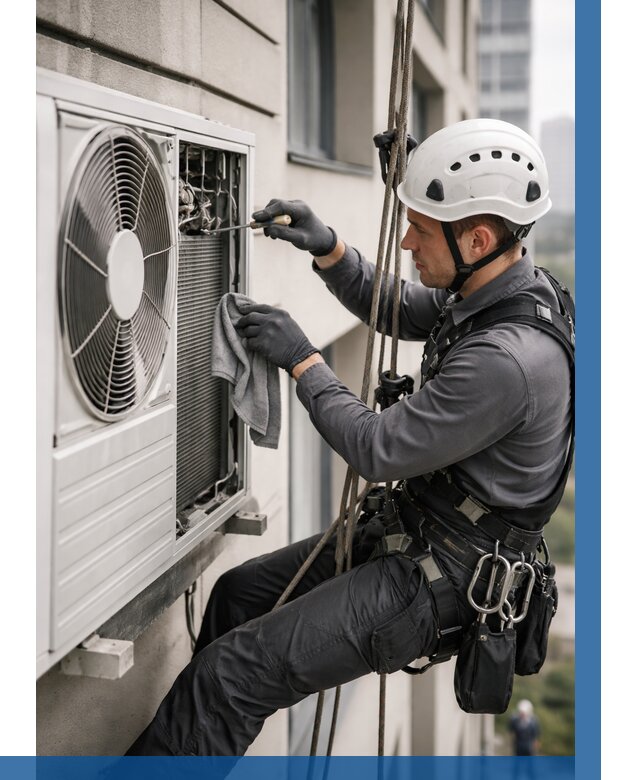 Обслуживание внешнего блока кондиционера в Котласе от 2798 р.ВЫСОТНИК-Ктл