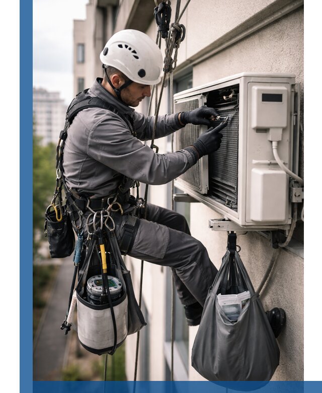 Обслуживание внешнего блока кондиционера в Котласе профессионально