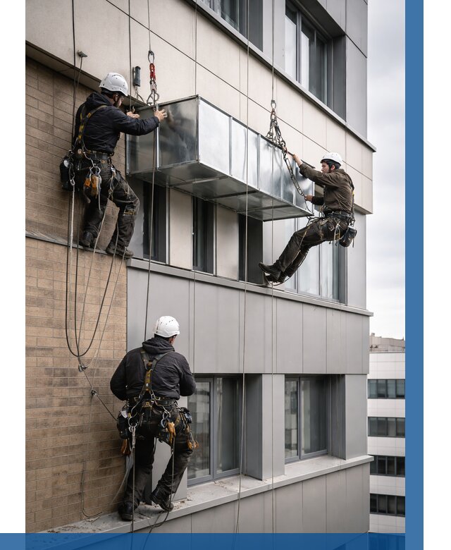 Монтаж воздуховодов на фасаде в Котласе от 1554 р. | ВЫСОТНИК-Ктл