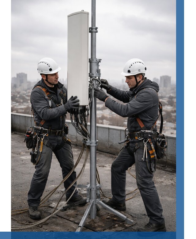 Монтаж антенн связи на крыше в Котласе от 8809 р. | ВЫСОТНИК-Ктл