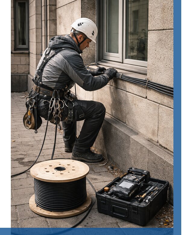 Прокладка оптоволоконного кабеля в Котласе от 829 р. | ВЫСОТНИК-Ктл