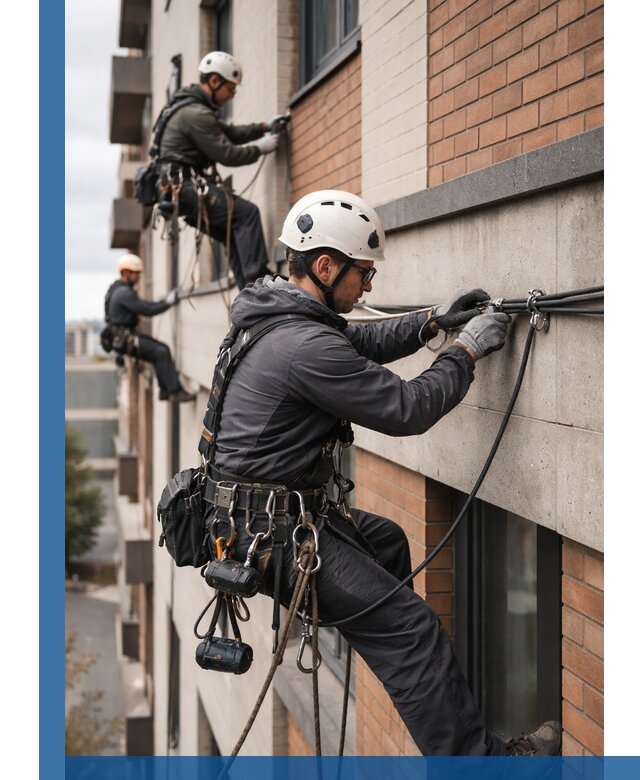 Крепление кабеля на фасаде монтаж и крепеж в Котласе