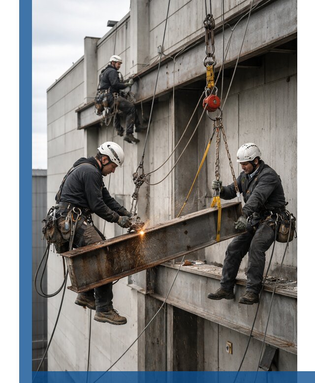 Демонтаж металлоконструкций на высоте в Котласе под ключ