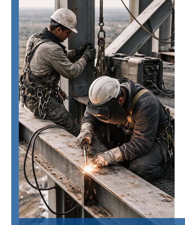 Высотные сварочные работы в Котласе для промышленных объектов