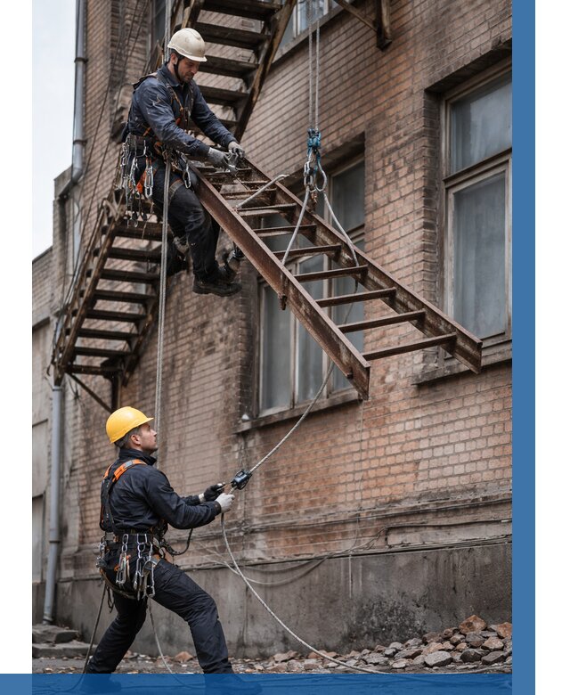 Демонтаж пожарной лестницы в Котласе от 12436 р. | ВЫСОТНИК-Ктл