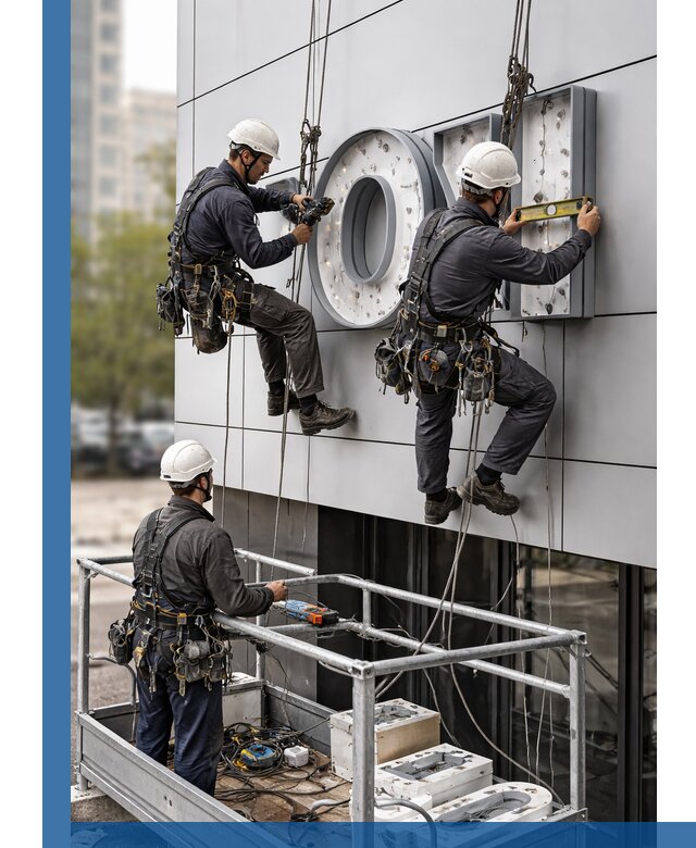 Профессиональный монтаж световых букв в Котласе под ключ