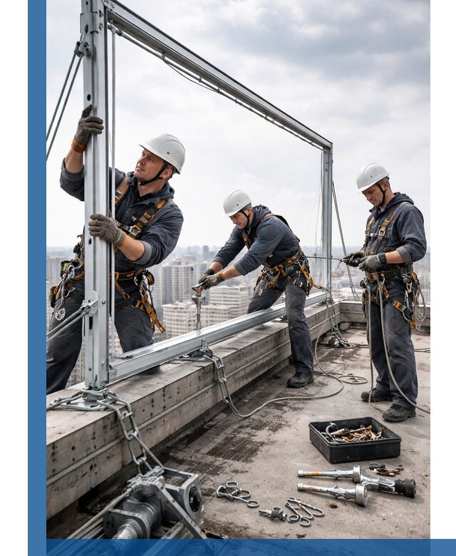 Монтаж крышных рекламных конструкций под ключ в Котласе