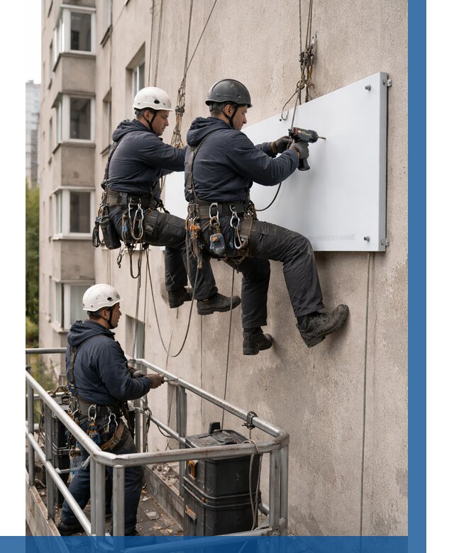 Монтаж табличек и указателей в Котласе от 3627 р. | ВЫСОТНИК-Ктл