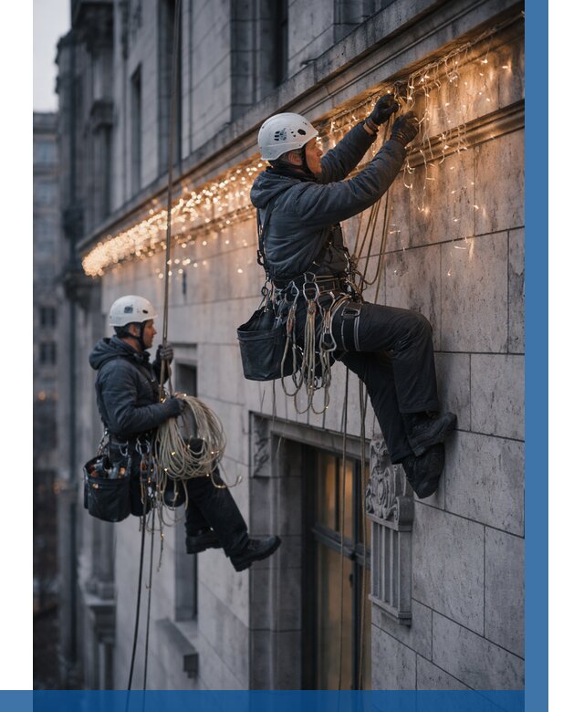 Монтаж новогодней иллюминации в Котласе от 8809 р. | ВЫСОТНИК-Ктл