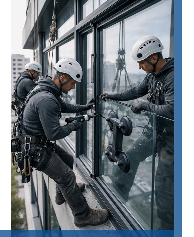 Витражное остекление зданий в Котласе от 3627 р. | ВЫСОТНИК-Ктл